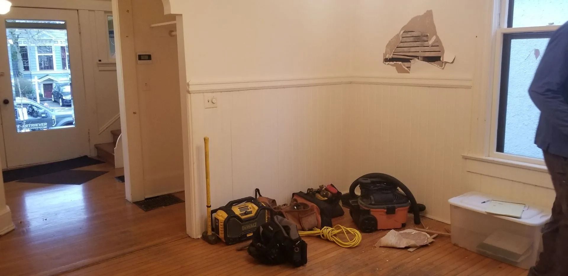 Home renovation tools in corner