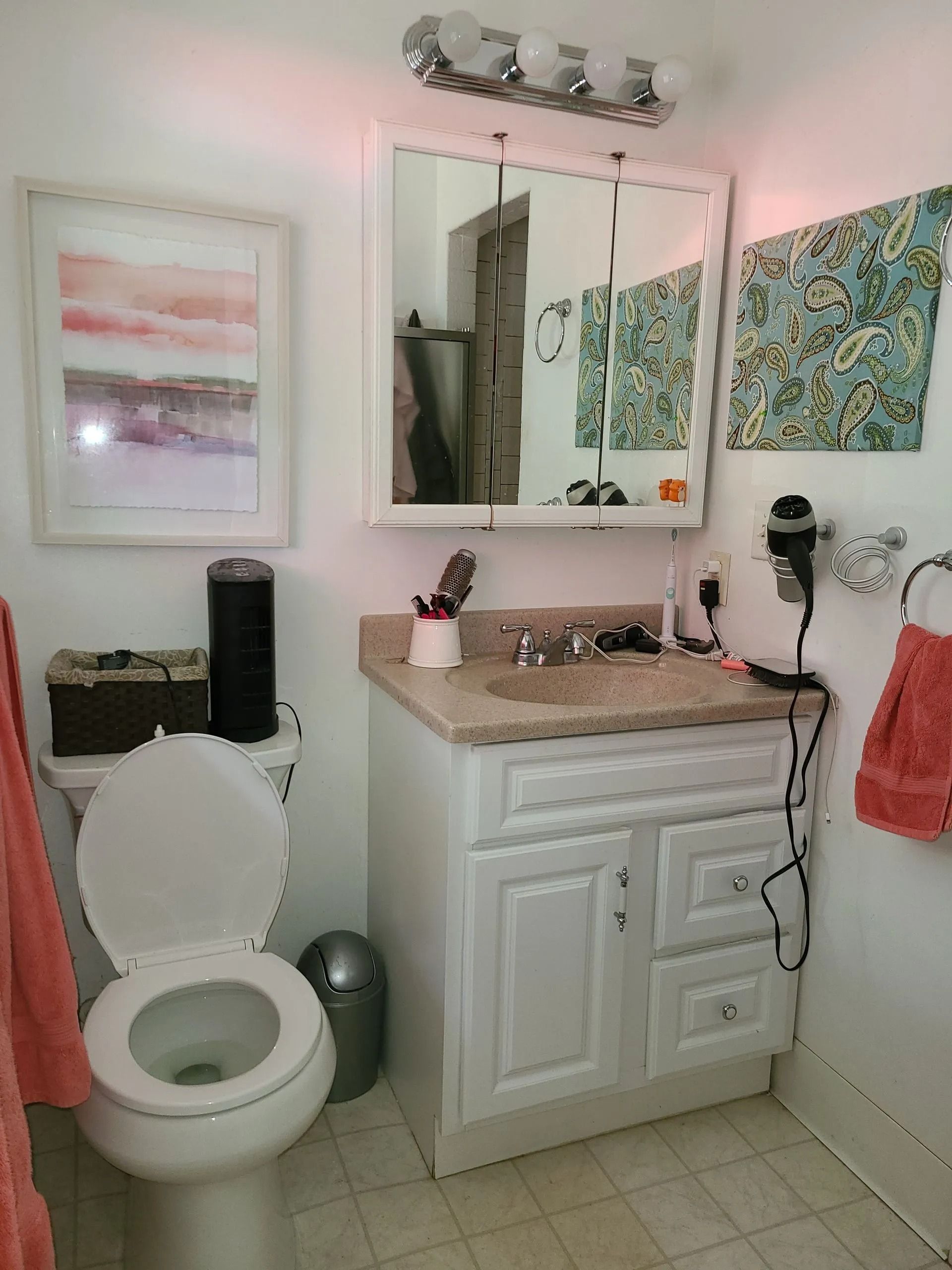 Bathroom with sink and toilet