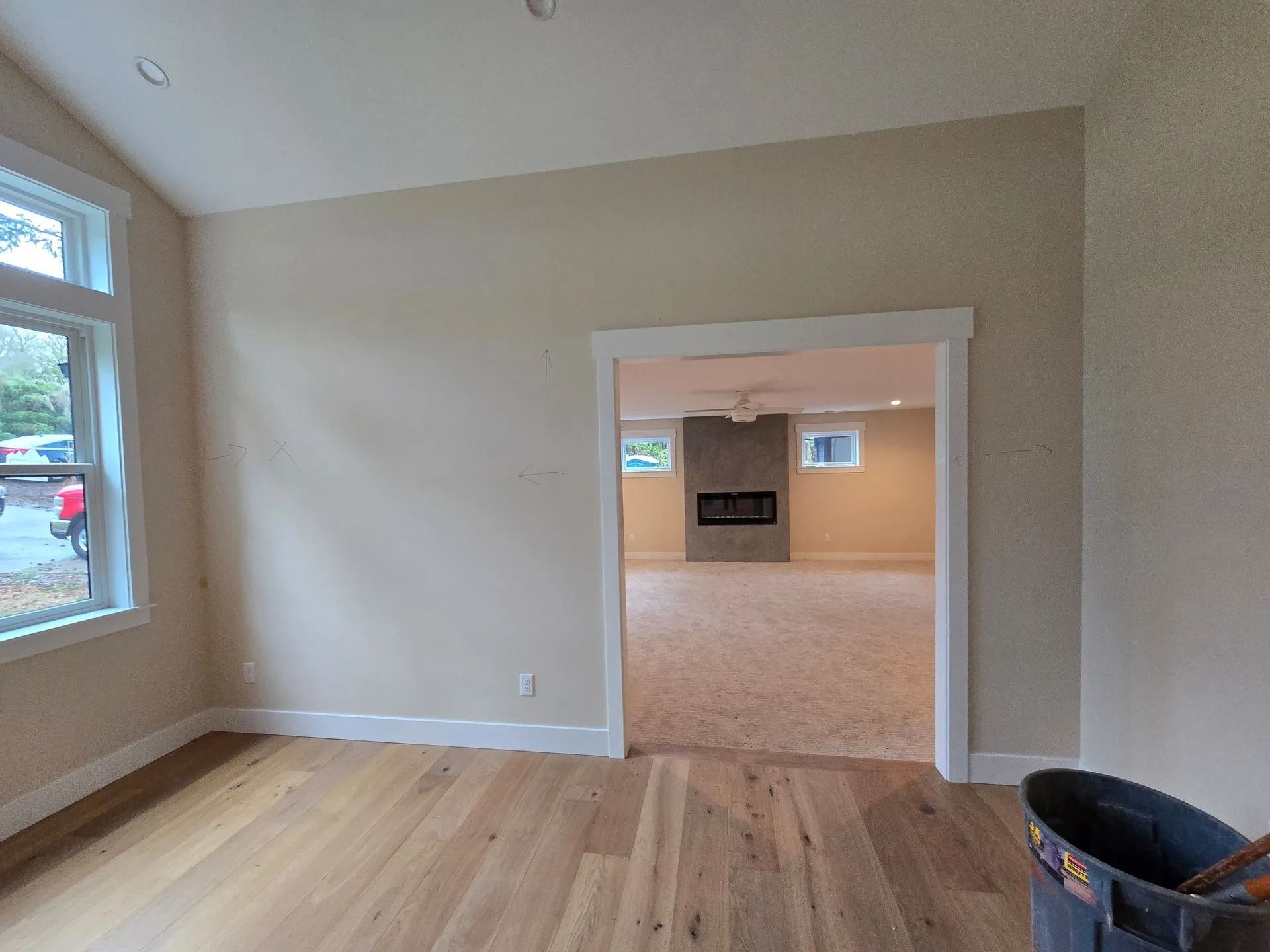 Modern living space under construction